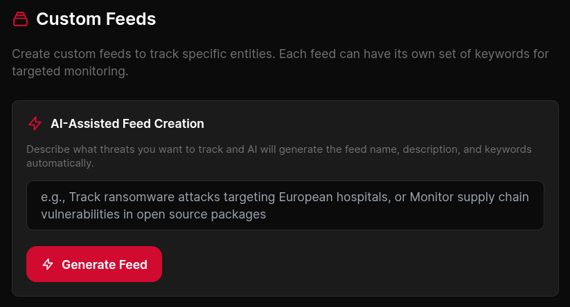 Plain-English feed builder