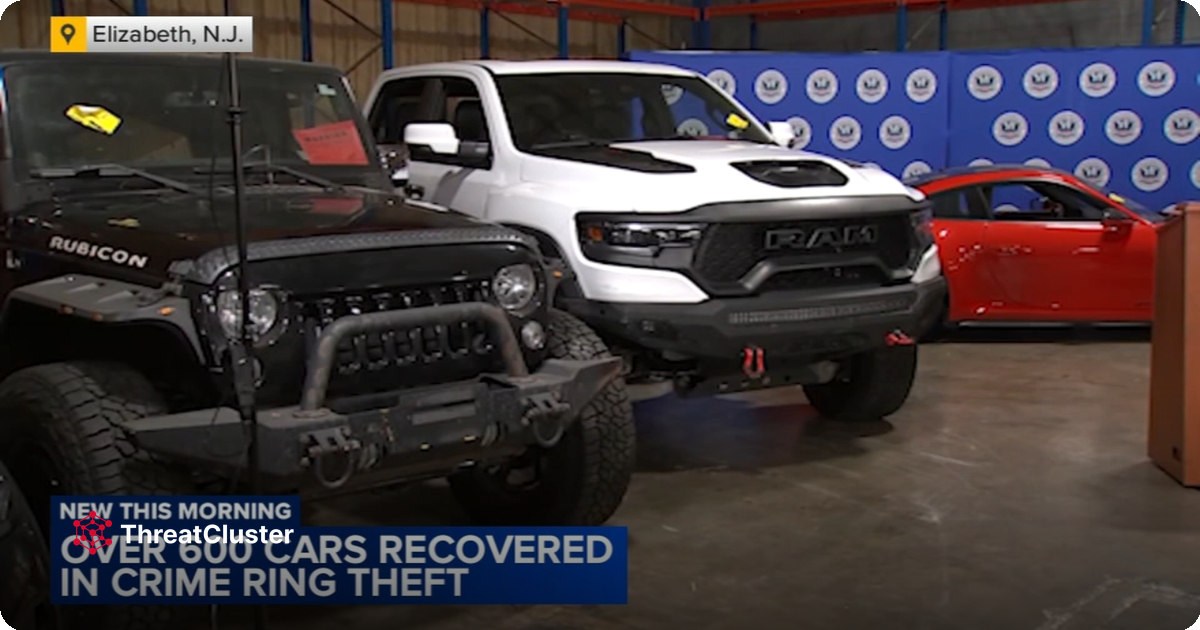Over 600 Stolen Cars Seized at Newark Port Amid International Theft ...